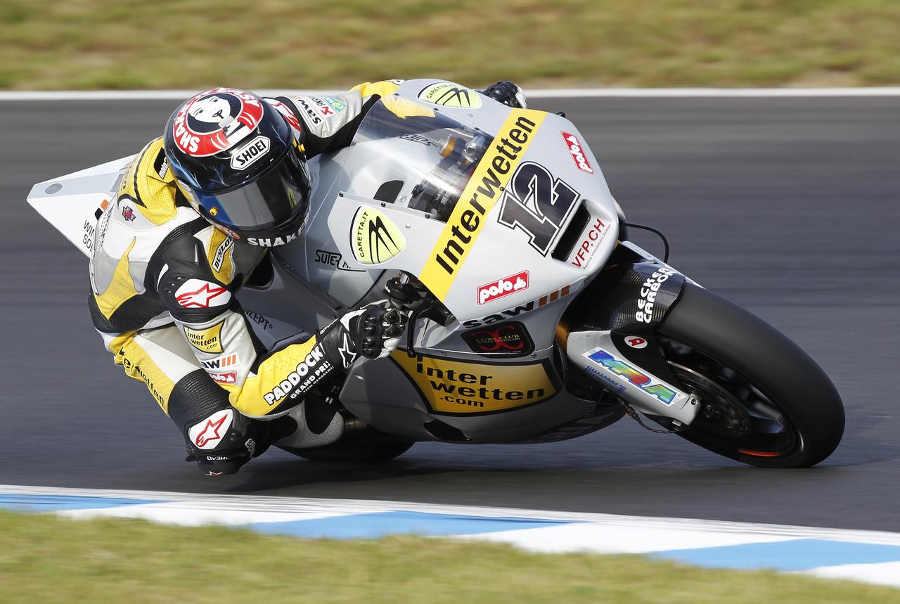 Thomas Lüthi a su tirer son épingle du jeu sur le circuit de Motegi. [REUTERS - Yuriko Nakao]