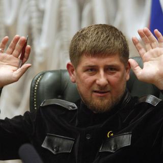 Chechnya regional leader Ramzan Kadyrov speaks during a news conference in Grozny, late Monday, March 7, 2011. (AP Photo/Sergey Ponomarev) [Sergey Ponomarev]