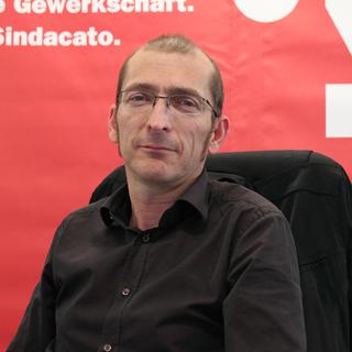 Aldo Ferrari, membre du comité directeur d’UNIA. [RTS - Didier Kottelat]