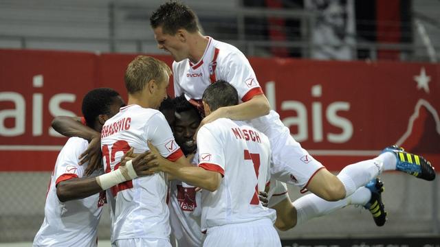 25 août 2011: le FC Sion bat le Celtic et se qualifie - sur le terrain - pour la phase de poule de l'Europa League. [KEYSTONE - LAURENT GILLIERON]