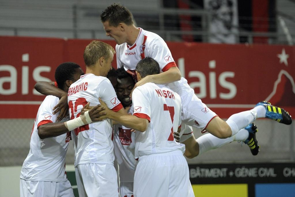 25 août 2011: le FC Sion bat le Celtic et se qualifie - sur le terrain - pour la phase de poule de l'Europa League. [KEYSTONE - LAURENT GILLIERON]