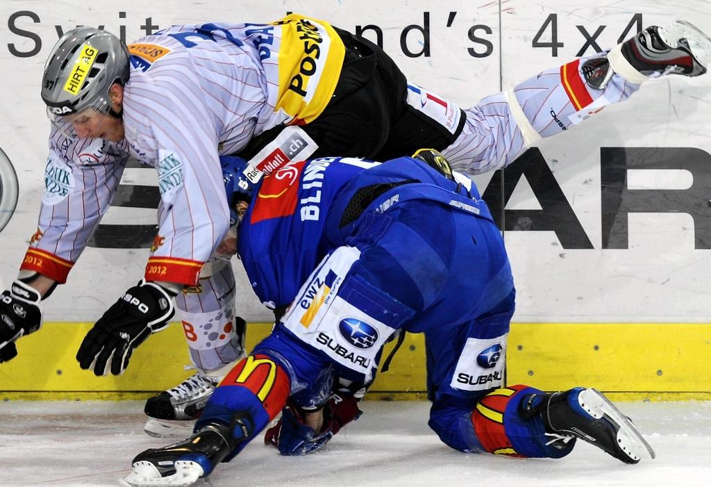 A l'image de Beaudoin, Bienne a trébuché sur Blindenbacher et les Lions de Zurich. [Walter Bieri]