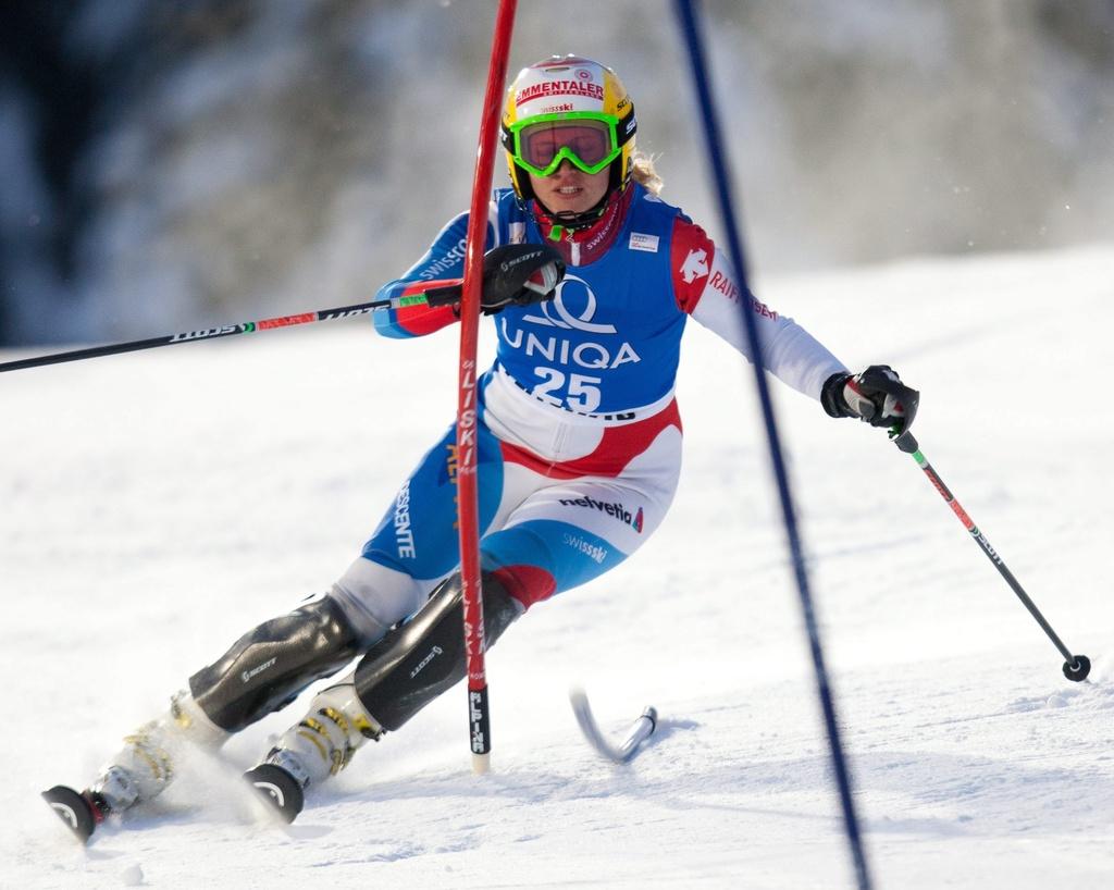 Denise Feierabend a bien cru devoir fermer les yeux sur la seconde manche. [KEYSTONE - JOHANN GRODER]