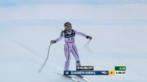 Ski alpin / Mondiaux Garmisch: super-combiné. Elisaebth Görgl, championne du monde du super-G, en tête après la descente