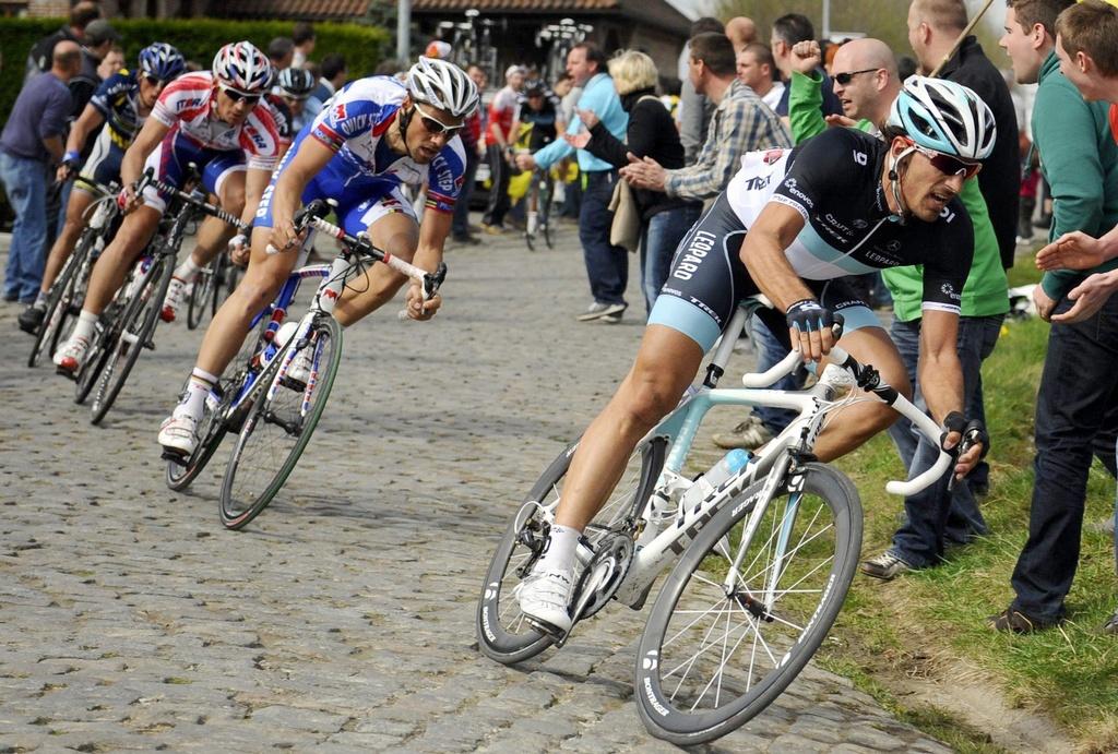 Boonen, qui talonne Cancellara, n'a pas été à la fête lors du Tour des Flandres. [KEYSTONE - Eric Lalmand]