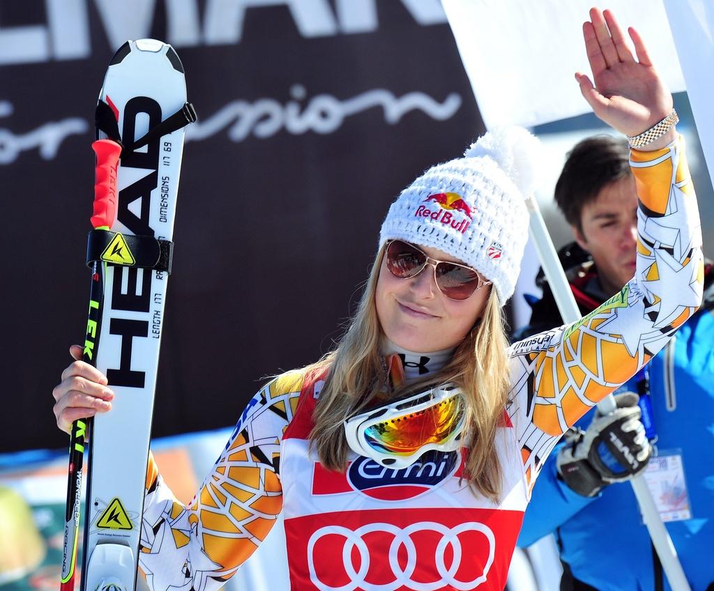 Deux Globes en deux jours, tout roule pour la belle Lindsey Vonn. [Keystone - Armando Trovati]