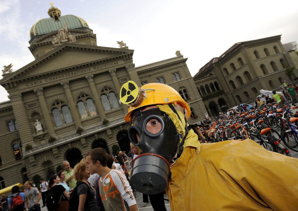 Manifestation anti-nucléaire sur la place fédérale, à Berne. [Marcel Bieri]