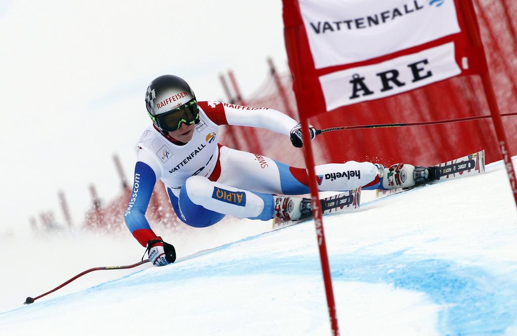 Lara Gut a échoué à seulement 8 centièmes du podium. [KEYSTONE - Marco Trovati]