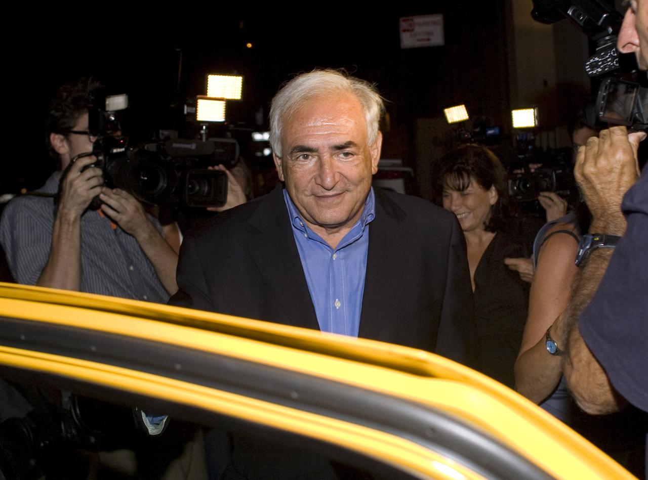 Dominique Strauss-Kahn le 23 août, alors qu'il quittait un restaurant new-yorkais.