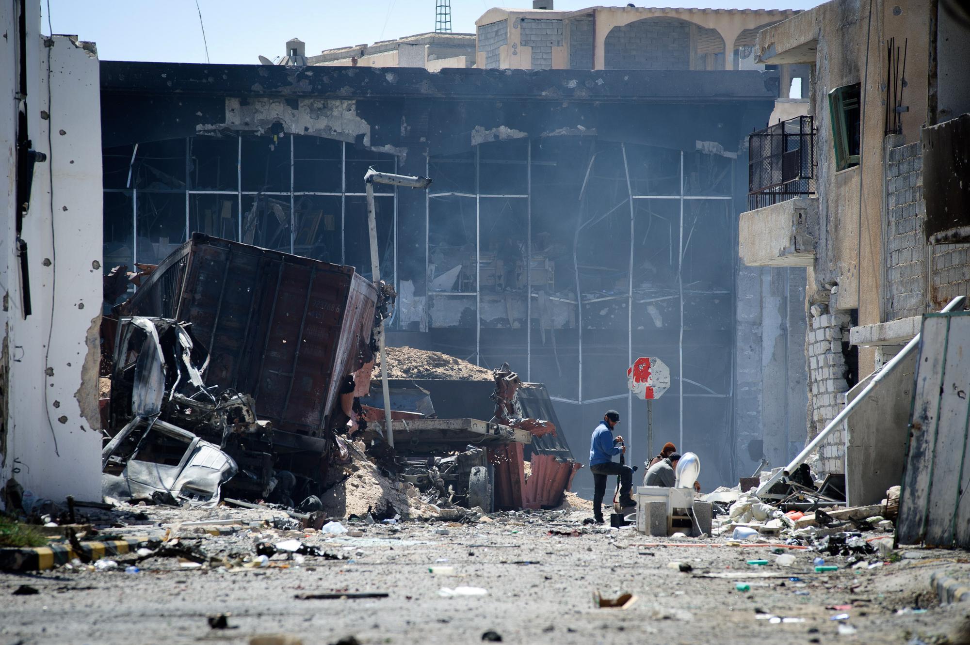La ville de Misrata est au centre des combats entre les forces de Kadhafi et les rebelles. [AFP - Phil Moore]