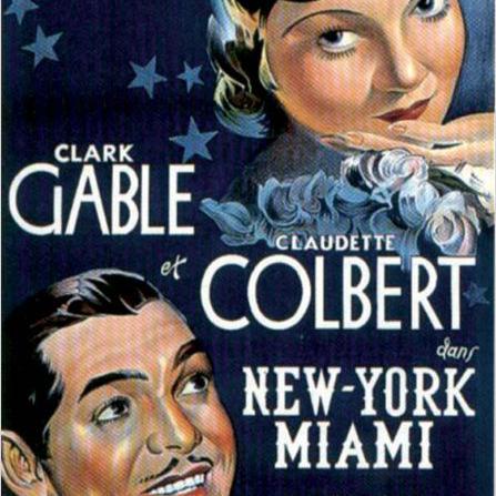 L'affiche du film "New York Miami" de Frank Capra. [allocine/collection christophe l.]