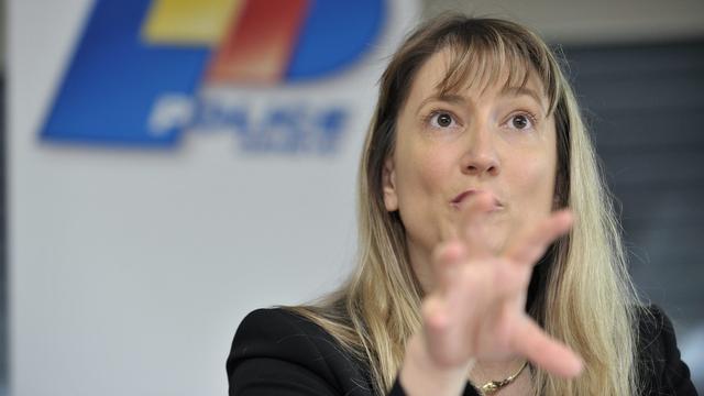 Monica Bonfanti, cheffe de la police genevoise. [Keystone - Martial Trezzini]