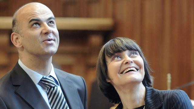 Alain Berset succède à Micheline Calmy-Rey. [Lukas Lehmann]