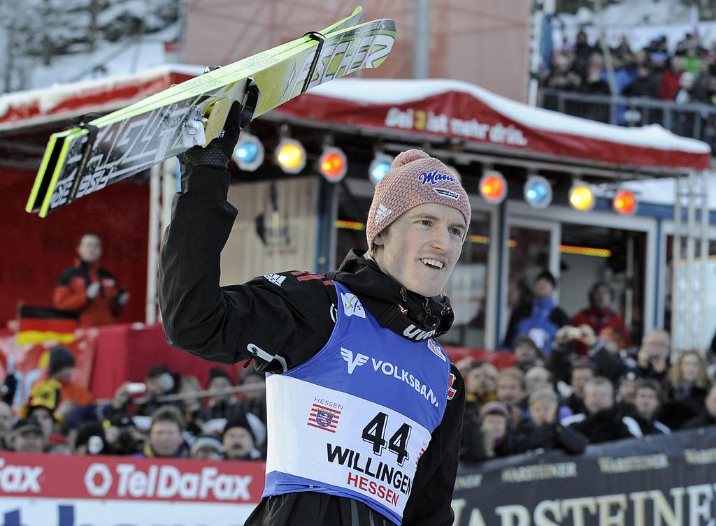 Freund a dominé la 1re manche avec un saut de 143,5 m. [KEYSTONE - Martin Meissner]