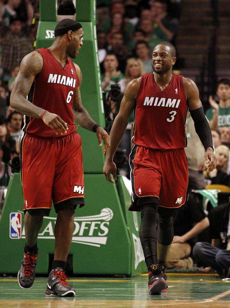 LeBron James et Dwyane Wade, deux des membres du "Big Three" de Miami. [Keystone - Winslow Townson]