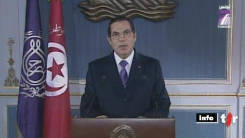 Tunisie: en fuite à l'étranger, le président Ben Ali a été définitivement écarté du pouvoir