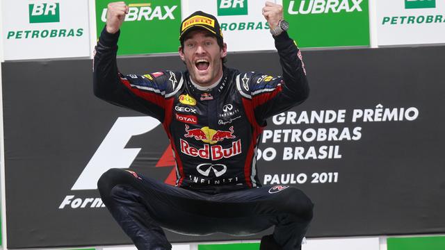 Mark Webber enlève au Brésil son 1er succès de la saison, le 7e au total. [Keystone - Victor R. Caivano]