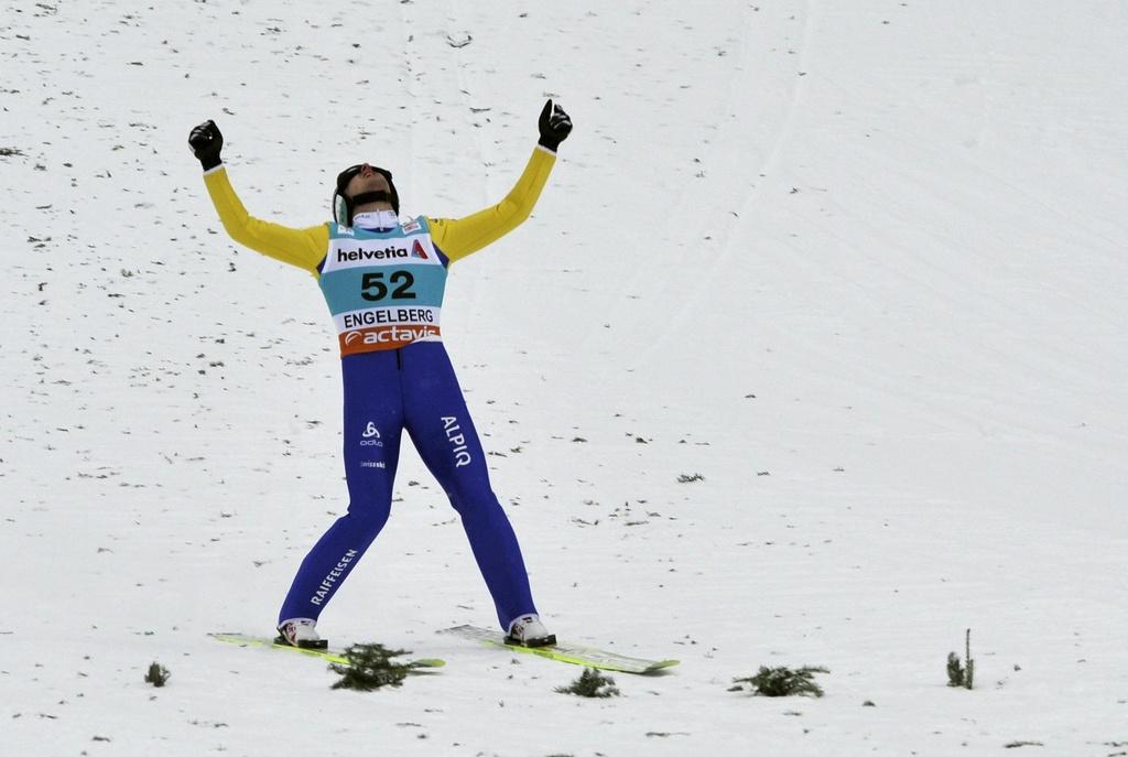 "C'est le coup de pouce du destin que je cherchais", avait lâché Ammann après sa deuxième manche à Engelberg. [KEYSTONE - Sigi Tischler]