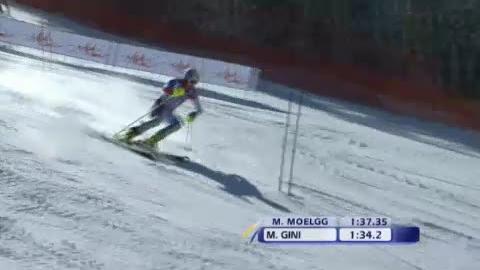 Ski alpin / slalom de Banbsko (BUL): la 2e manche de Marc Gini (SUI/20e de la 1re manche)