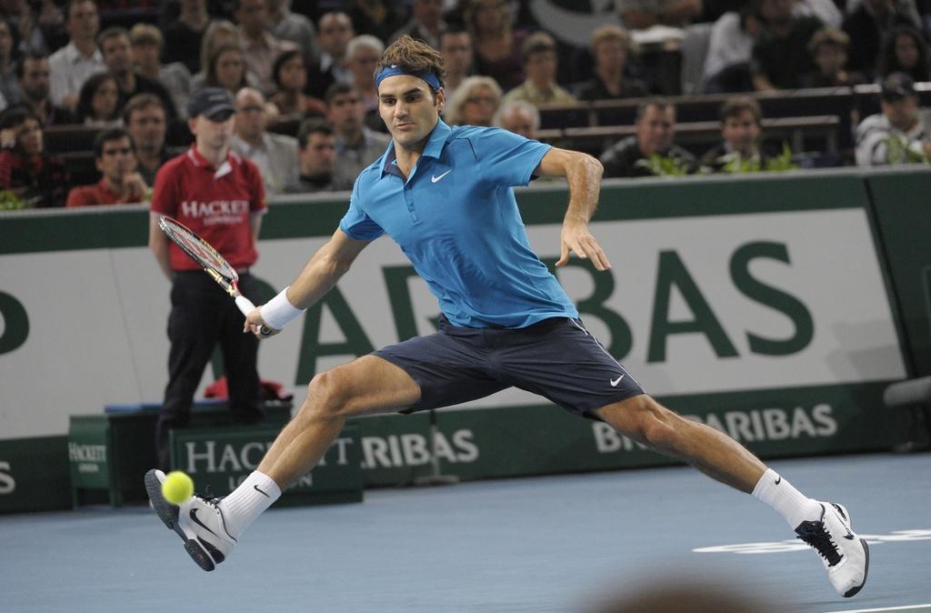 Federer reste sur une série de dix succès, entamée sur le gazon de Sydney en Coupe Davis et prolongée à Bâle où il a glané son 68e titre. [KEYSTONE - Horacio Villalobos]