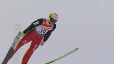 Ski nordique / Championnats du monde à Oslo (Holmenkollen). Petit tremplin. La 2e manche d'Andy Küttel (SUI/30e de la 1re manche)