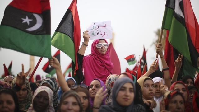 Des milliers de femmes ont fêté la chute de Mouammar Kadhafi. [Alexandre Meneghini]