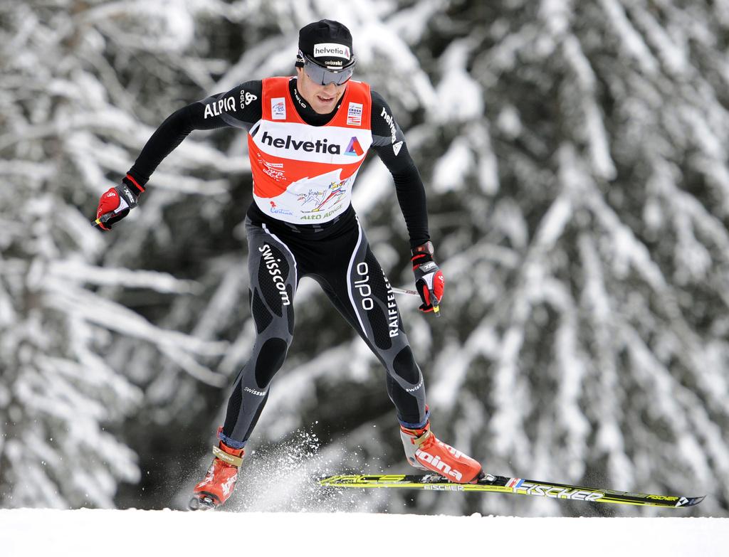 Le Grison a lâché rapidement Petter Northug. [KEYSTONE - Armando Trovati]