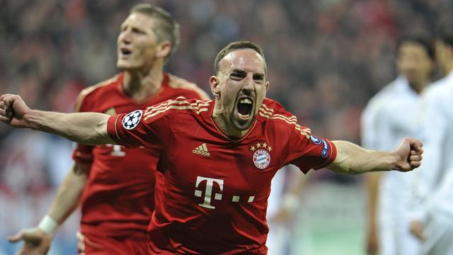 Auteur du premier but munichois, Franck Ribéry a montré la voie à suivre à ses coéquipiers. [KEYSTONE - Kerstin Joensson]