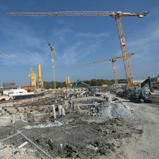 Le secteur de la construction de l'Est vaudois prévoit 150 licenciements d'ici la fin de l'année. [Keystone - Laurent Gilliéron]
