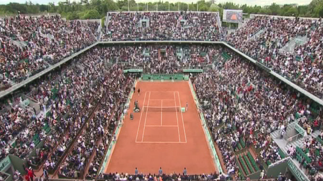Le court central de Roland-Garros [RTS]
