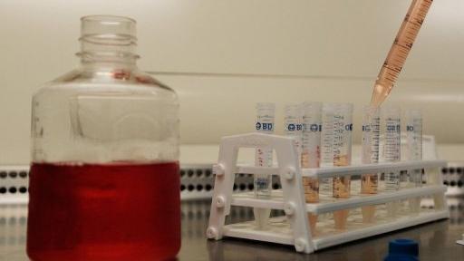 Un laboratoire de recherche sur le virus du Sida à New York, le 21 mai 2010