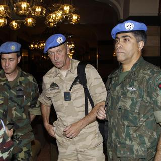 Les premiers observateurs de l'ONU sont arrivés le 15 avril à Damas. [Khaled al-Hariri]