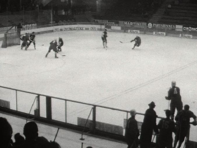 Match Fribourg Gottéron Genève Servette en 1962. [TSR 1962]
