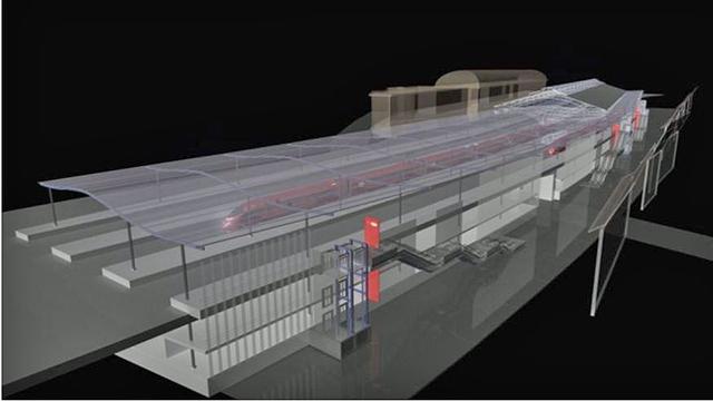 Vue du projet d'agrandissement des quais de la gare de Lausanne. [CFF]