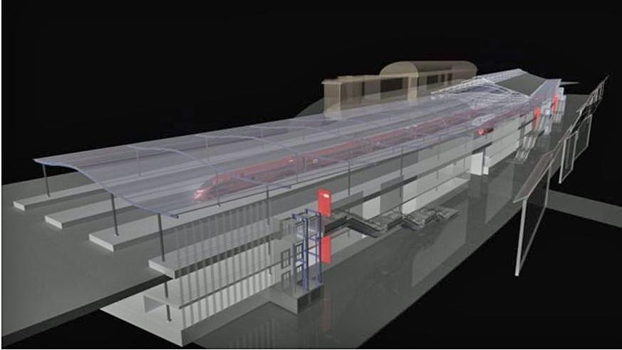 Vue du projet d'agrandissement des quais de la gare de Lausanne. [CFF]