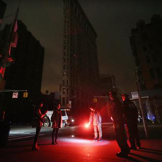 Une partie de Manhattan est toujours dans le noir. [Getty Images/AFP - Mario Tama]