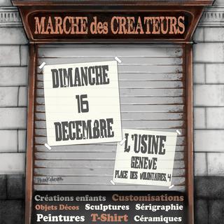 L'affiche du "marché des créateurs" 2012 à Genève. [facebook.com/MarcheCreateursUsine]