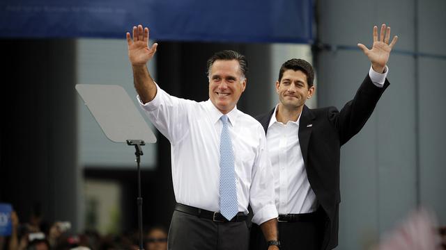 Paul Ryan (à droite) et Mitt Romney (à gauche). [Amanda Lucier]