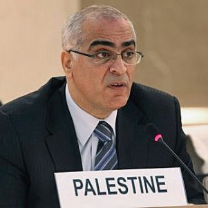 Imad Zuhairi, numéro 2 de la mission permanente palestinienne auprès de l'ONU à Genève. [UN - Patrick Bertschmann]