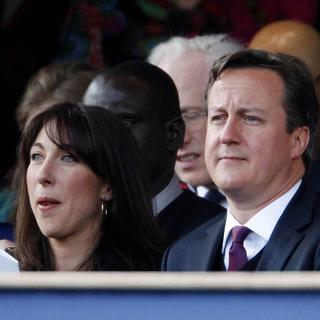 Le Premier ministre britannique David Cameron et son épouse Samantha. [Dave Thompson]