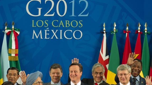 Quelques uns des dirigeants du sommet du G20 à Mexico, le 18 juin 2012. [Bertrand Langlois.]