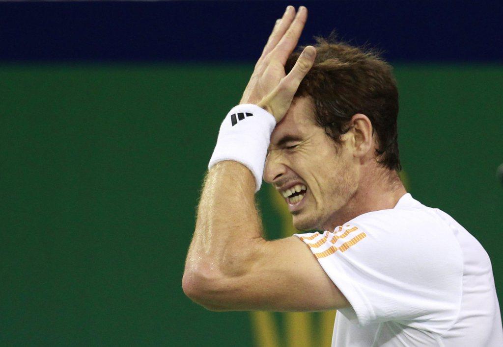 Andy Murray n'a pas réussi la passe de trois à Shanghai. [KEYSTONE - Eugene Hoshiko]