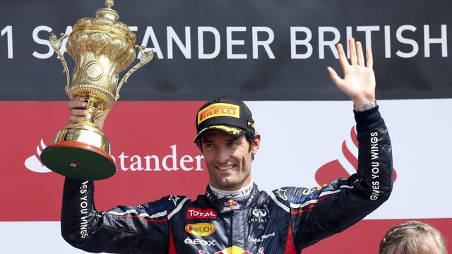 Mark Webber célèbre sa deuxième victoire de la saison. [Valdrin Xhemaj]