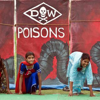 Des "Jeux" pour dénoncer les conséquences, aujourd'hui encore, de la tragédie de Bhopal. [Prakash Singh]