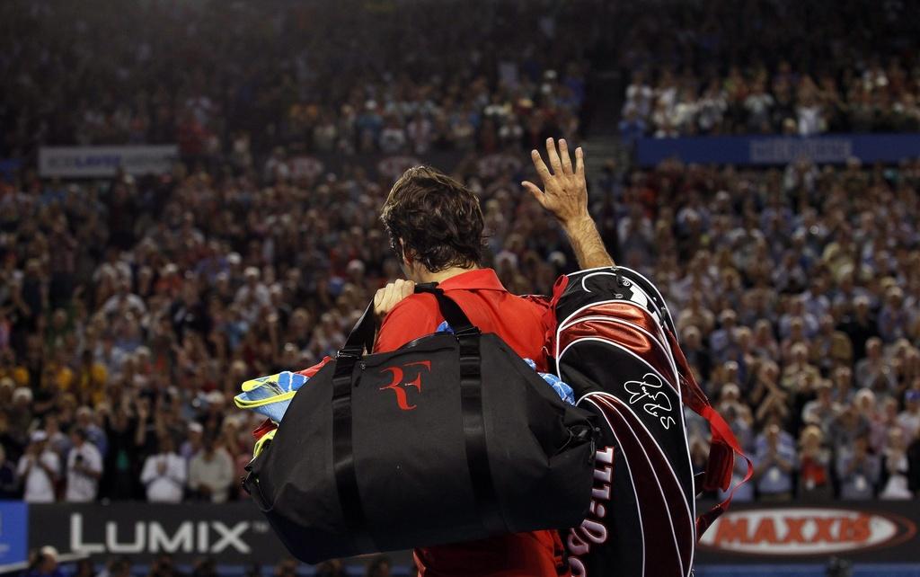 Roger Federer a pu faire ses adieux au public qui l'a tellement soutenu durant ce tournoi. [AHMAD YUSNI]