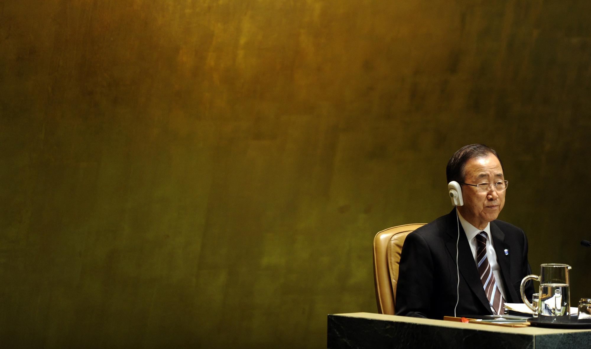 Le secrétaire général des Nations Unies Ban Ki-moon a condamné très fermement le massacre de Hama, en Syrie. [Timothy A. Clary]