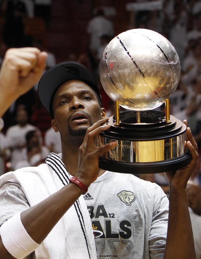 Chris Bosh a fait un retour tonitruant et permis au Heat d'enlever la finale de la Conférence Est. [Lynne Sladky]