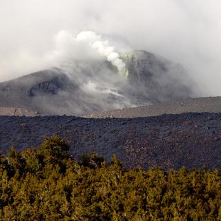 Deux jours après l'éruption, de la vapeur et des cendres s'échappent encore du Mont Tongariro. [Marty Melville]