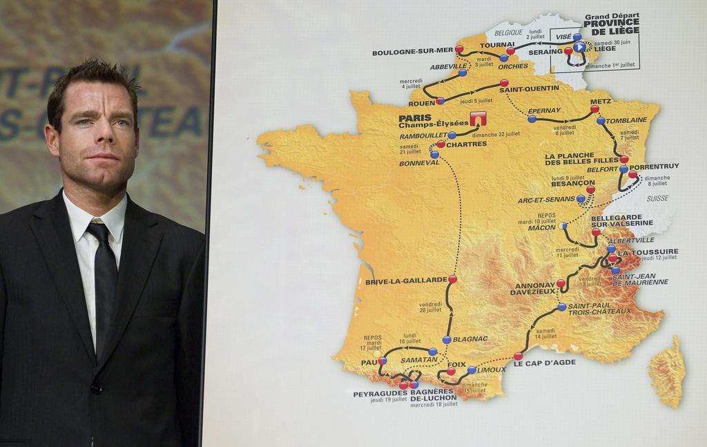 Cadel Evans semble déjà concentré sur le parcours du prochain Tour de France. [Keystone - IAN LANGSDON]