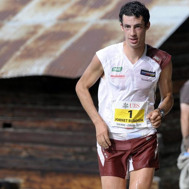 Kilian Jornet lors de la course Sierre-Zinal en 2011. [Laurent Gillieron]